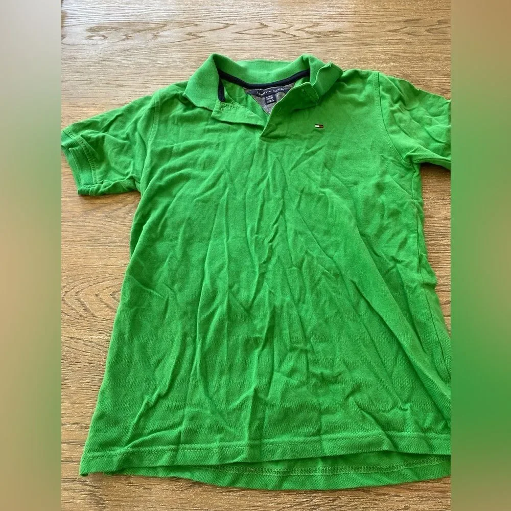 Tommy Hilfiger. green polo. Size 16-18. Boys